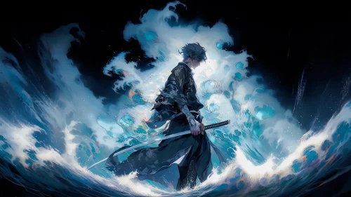 Samurai of the Tides live wallpaper for desktop