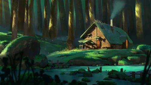 Hidden Cabin of the Emerald Forest Download Live Wallpaper
