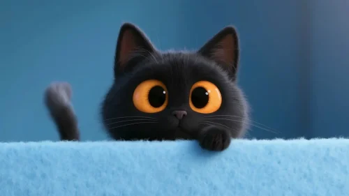 Adorable Big-Eyed Kitten Download Live Wallpaper