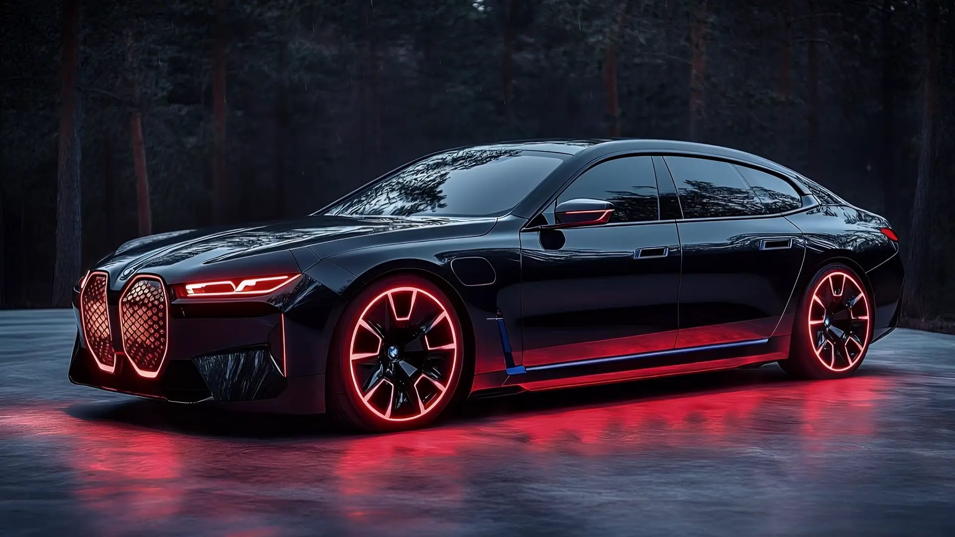 BMW i7 Neon Edition live wallpaper for desktop