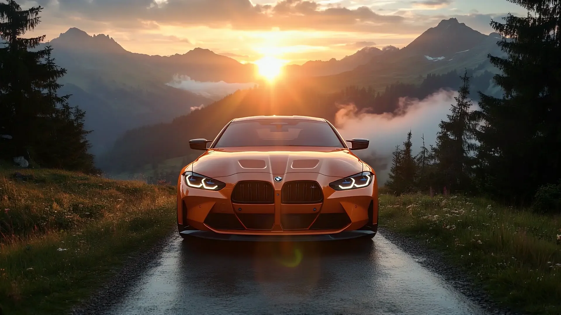 BMW M4 – Alpine Dawn live wallpaper for desktop