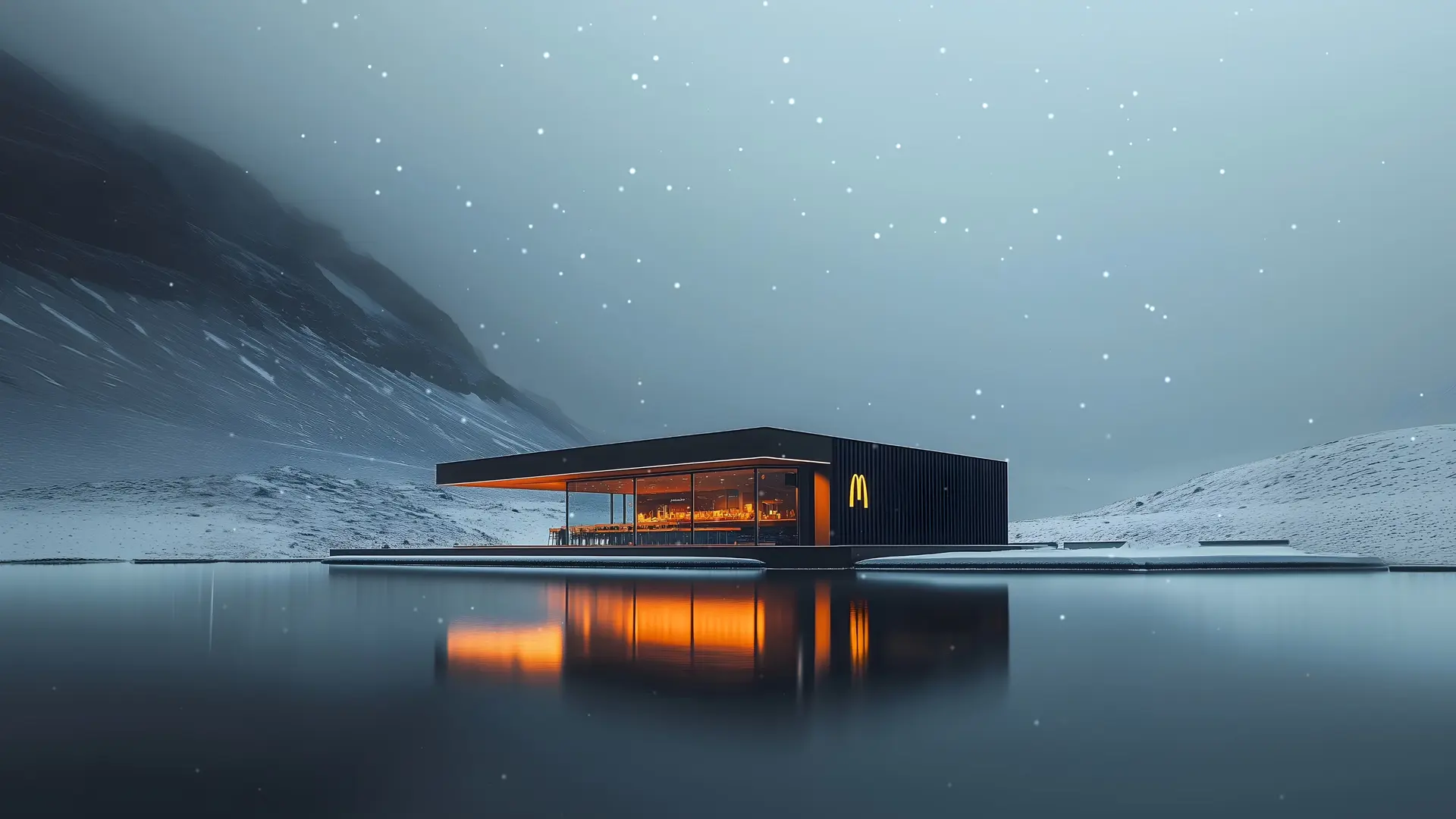 Warm Lights at McDonald’s live wallpaper for desktop