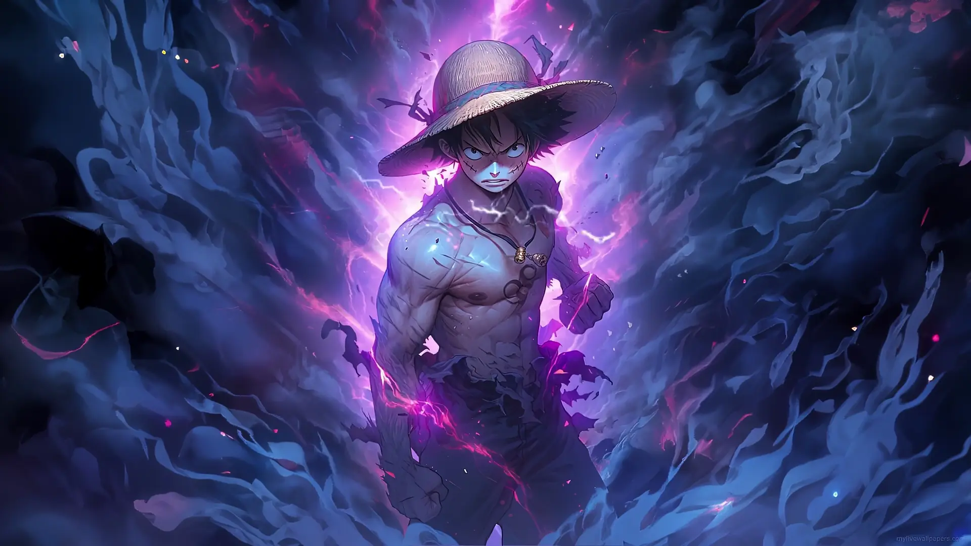 Luffy Awakened Power live wallpaper for desktop