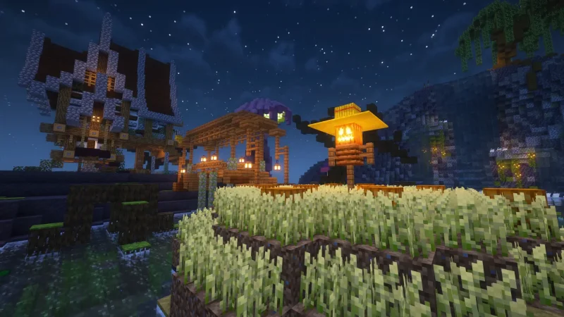 Minecraft Night Farm