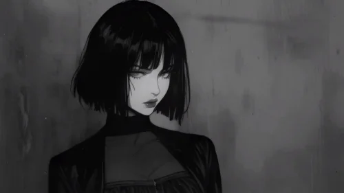 Silent Gothic Girl live wallpaper for desktop