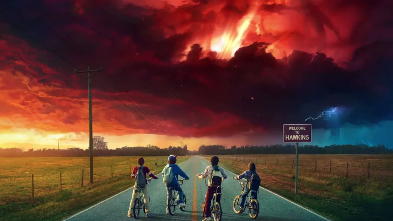 Stranger Things Hawkins Road live wallpaper for desktop