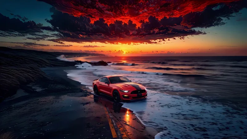 Mustang Coastal Sunset