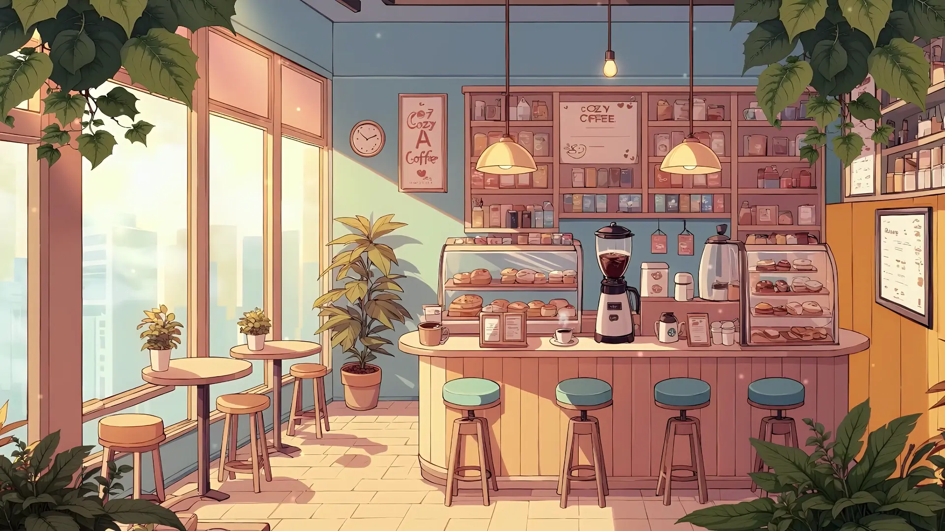 Morning Coffee Calm live wallpaper for desktop