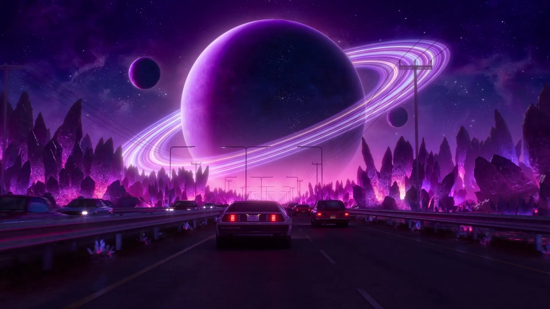 Futuristic Space Drive live wallpaper for desktop