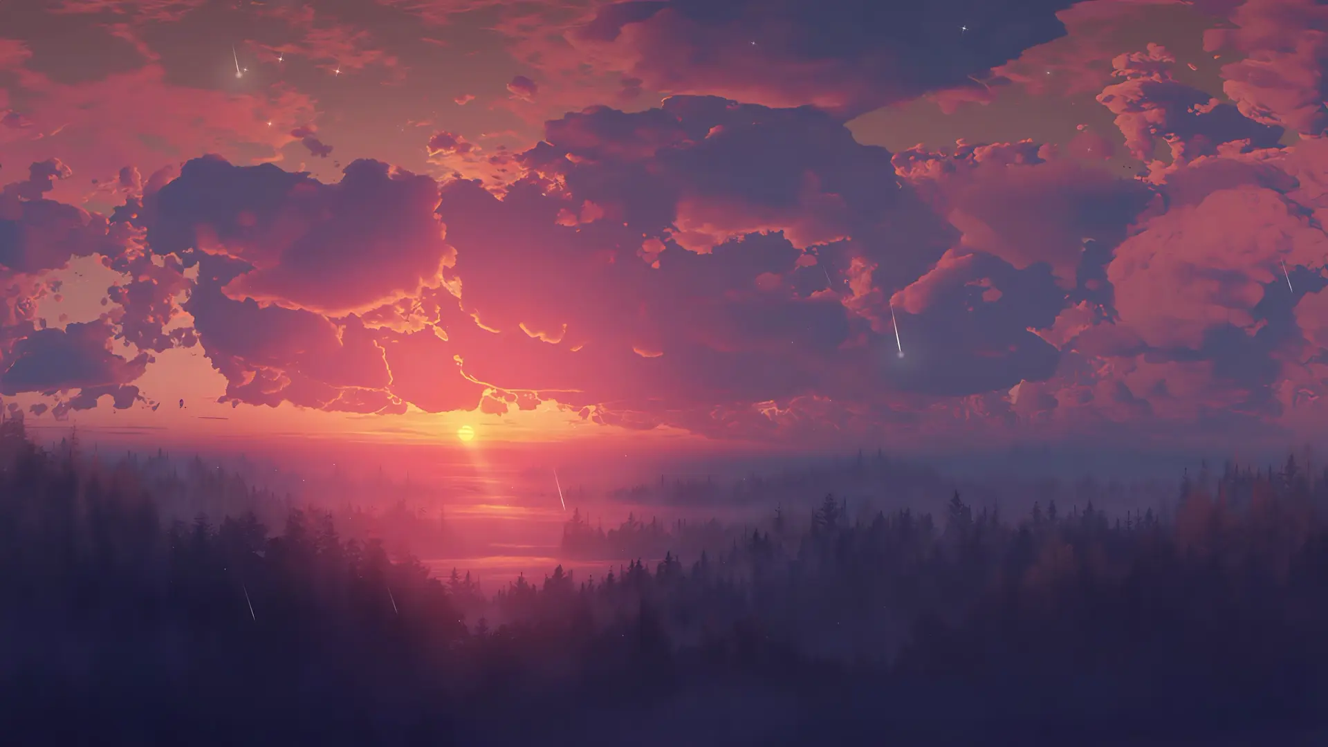 Starlit Sunset Horizon live wallpaper for desktop