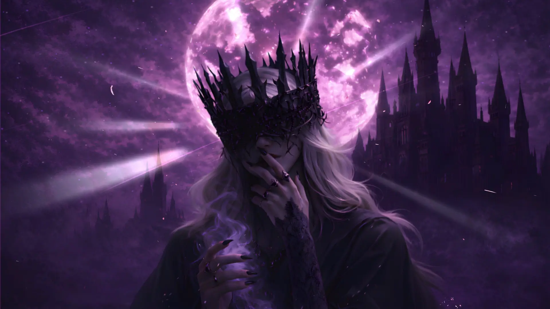 Moonlit Gothic Queen live wallpaper for desktop