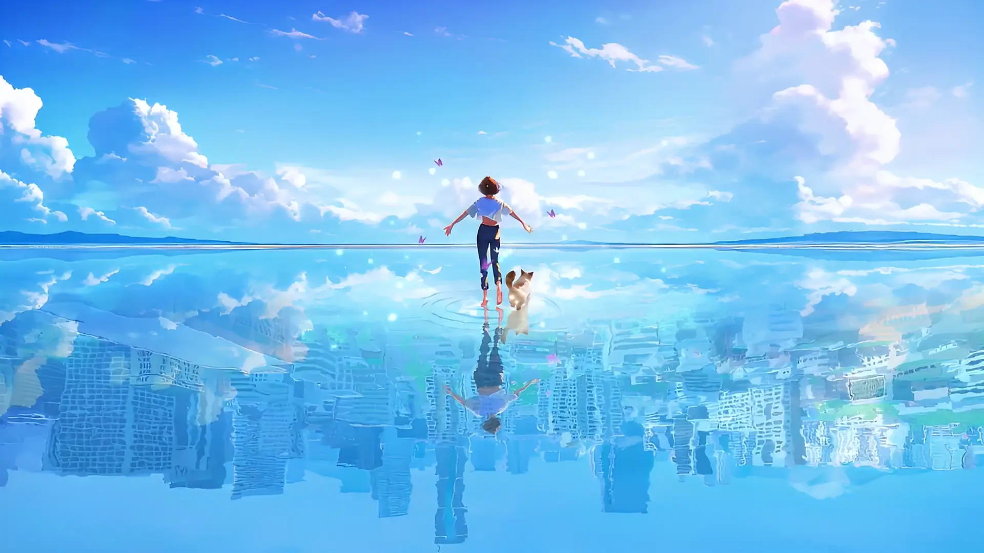 Mirror Sky Journey live wallpaper for desktop