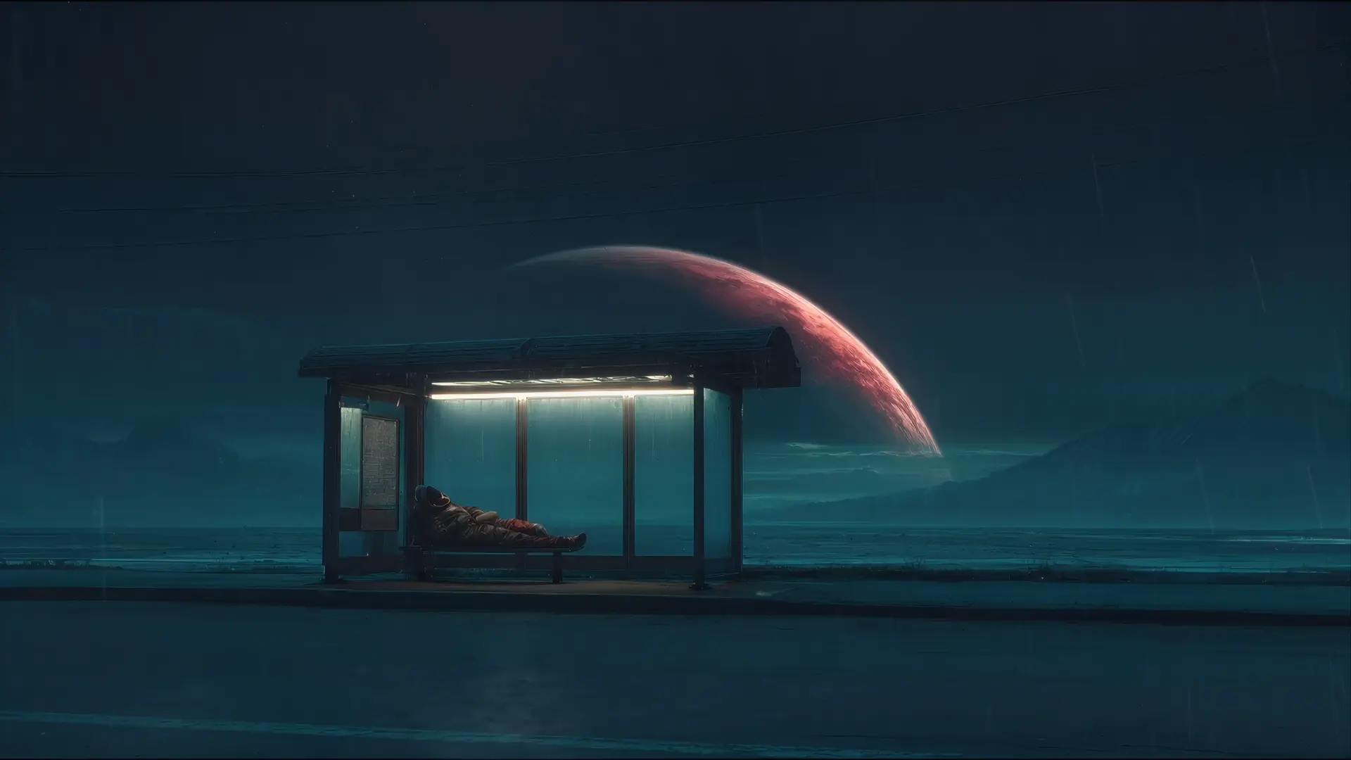 Last Stop Beyond the Red Moon live wallpaper for desktop