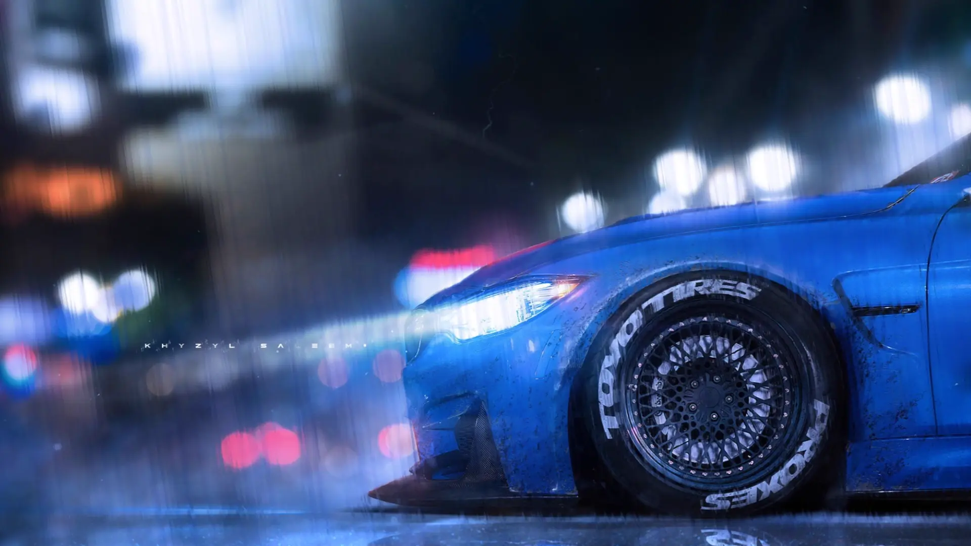 Blue Performance Car live wallpaper for desktop