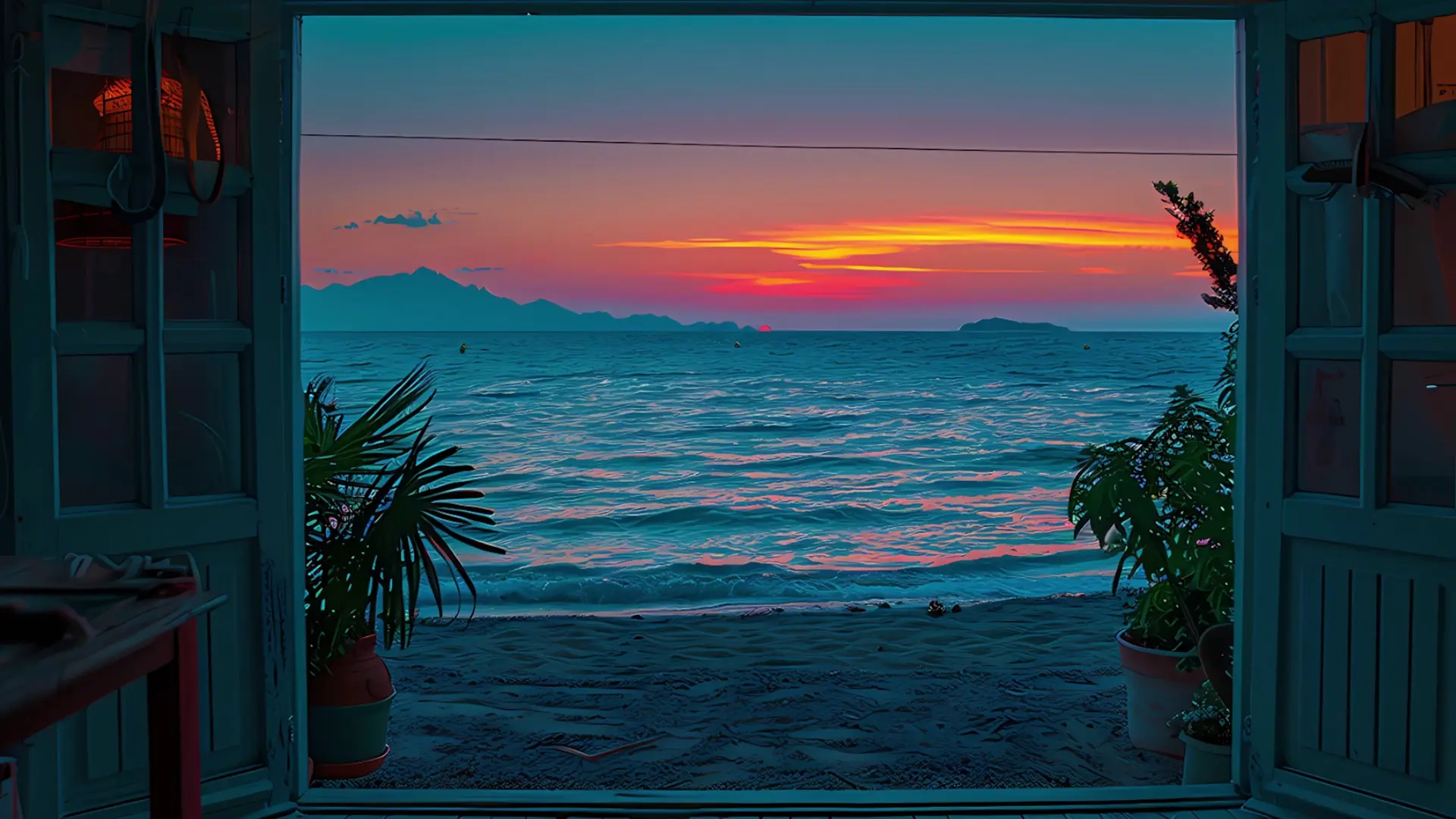 Ocean Sunset live wallpaper for desktop