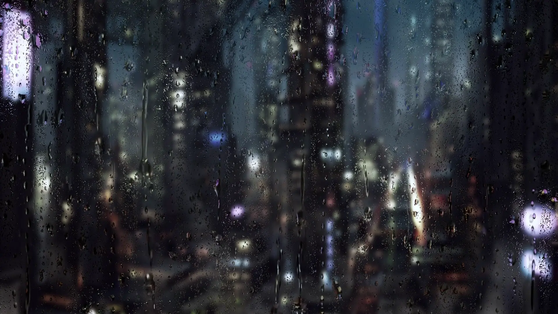 Rainy City Window live wallpaper for desktop