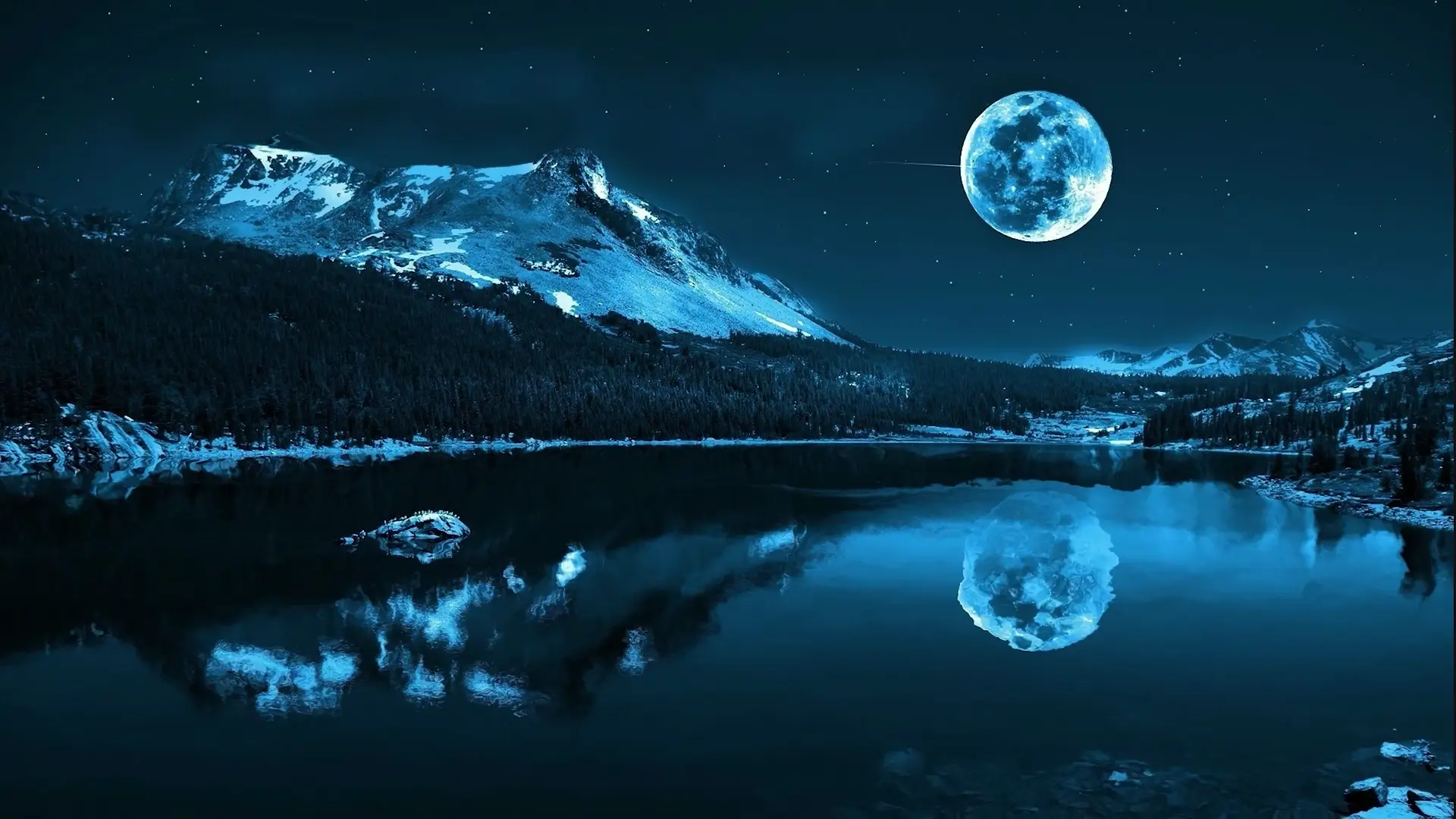 Moonlit Stillwater live wallpaper for desktop