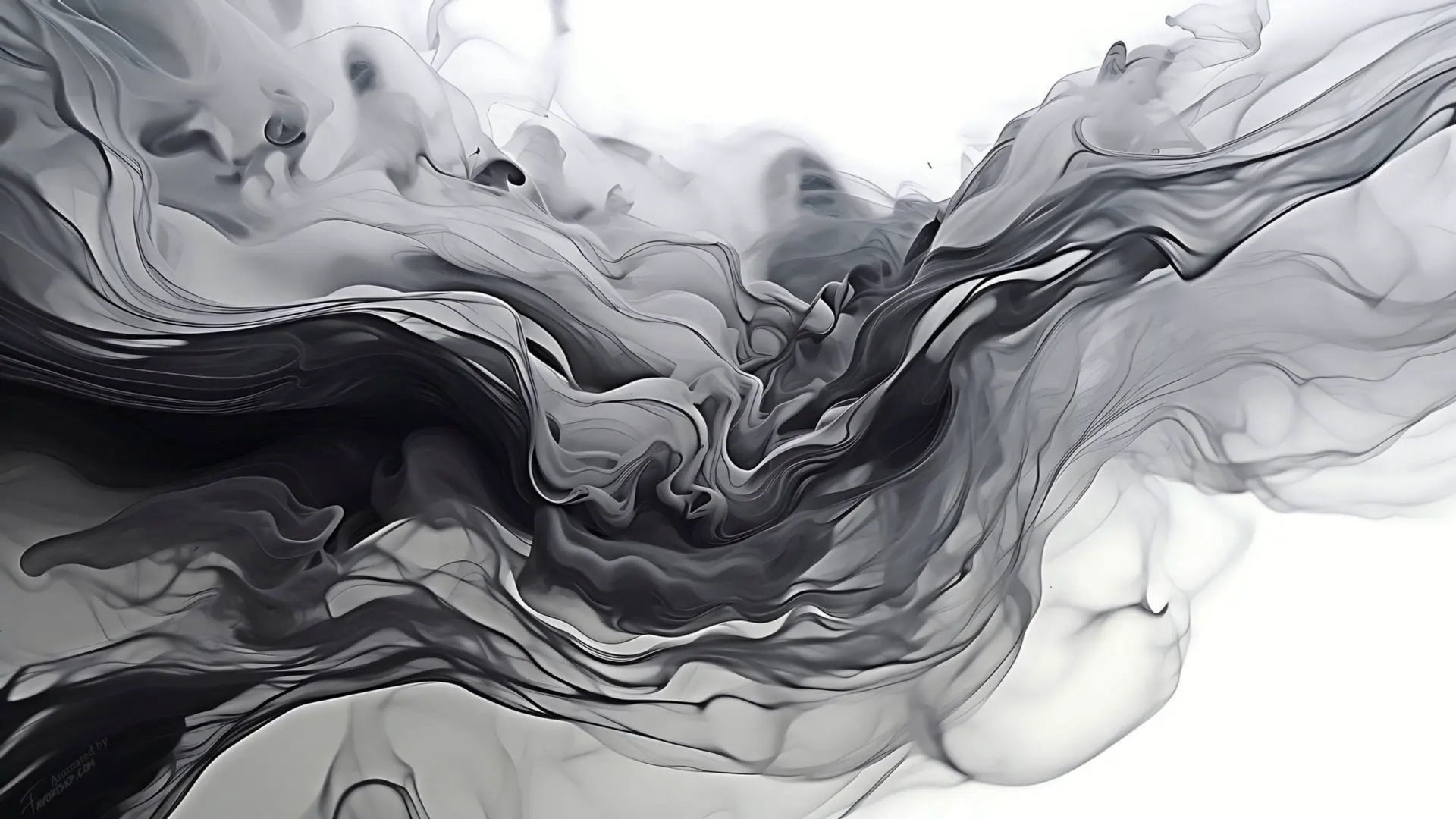 Black and White Ink Flow live wallpaper for desktop