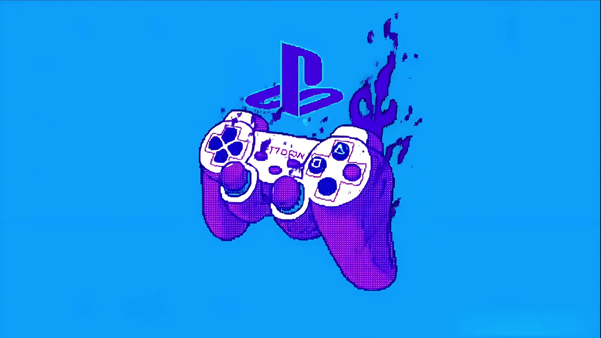PlayStation Pixel Art Controller live wallpaper for desktop