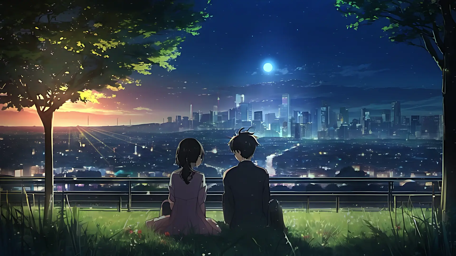 Quiet Between Sunset and City Lights live wallpaper for desktop