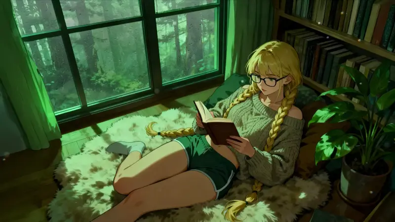 Cozy Reading Girl