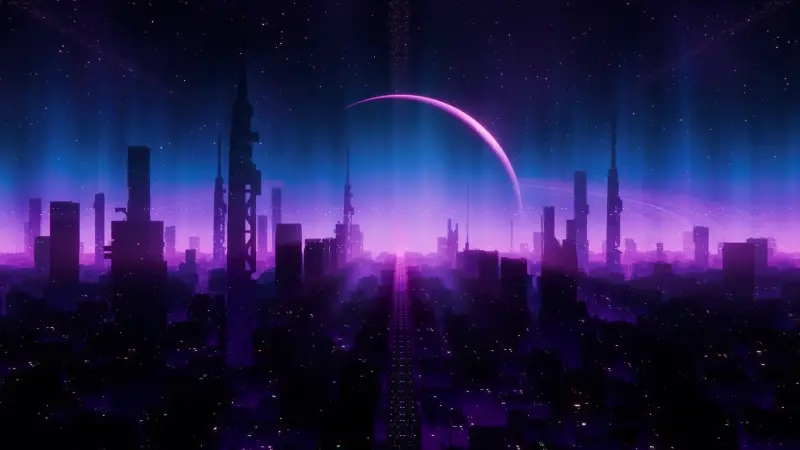 Futuristic Neon Cityscape