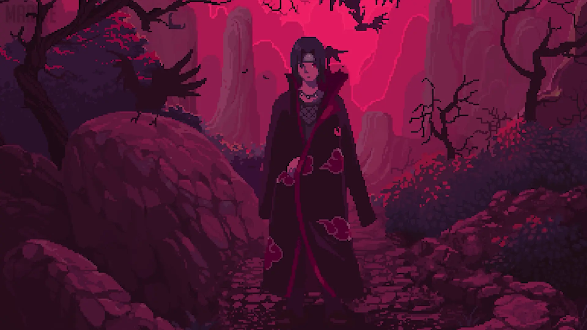 Itachi Scarlet Forest live wallpaper for desktop