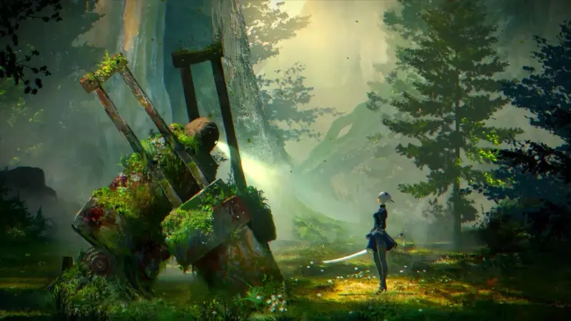 Nier Automata 2B Forest Ruins