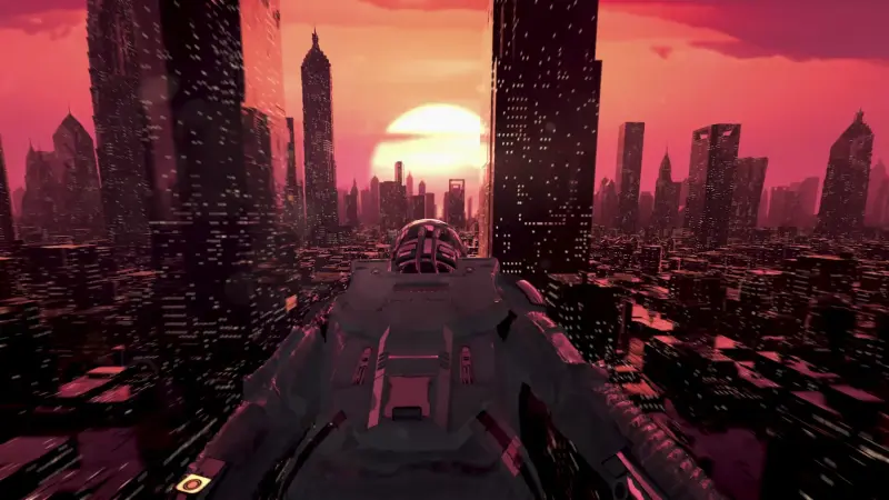 Astronaut Above the City