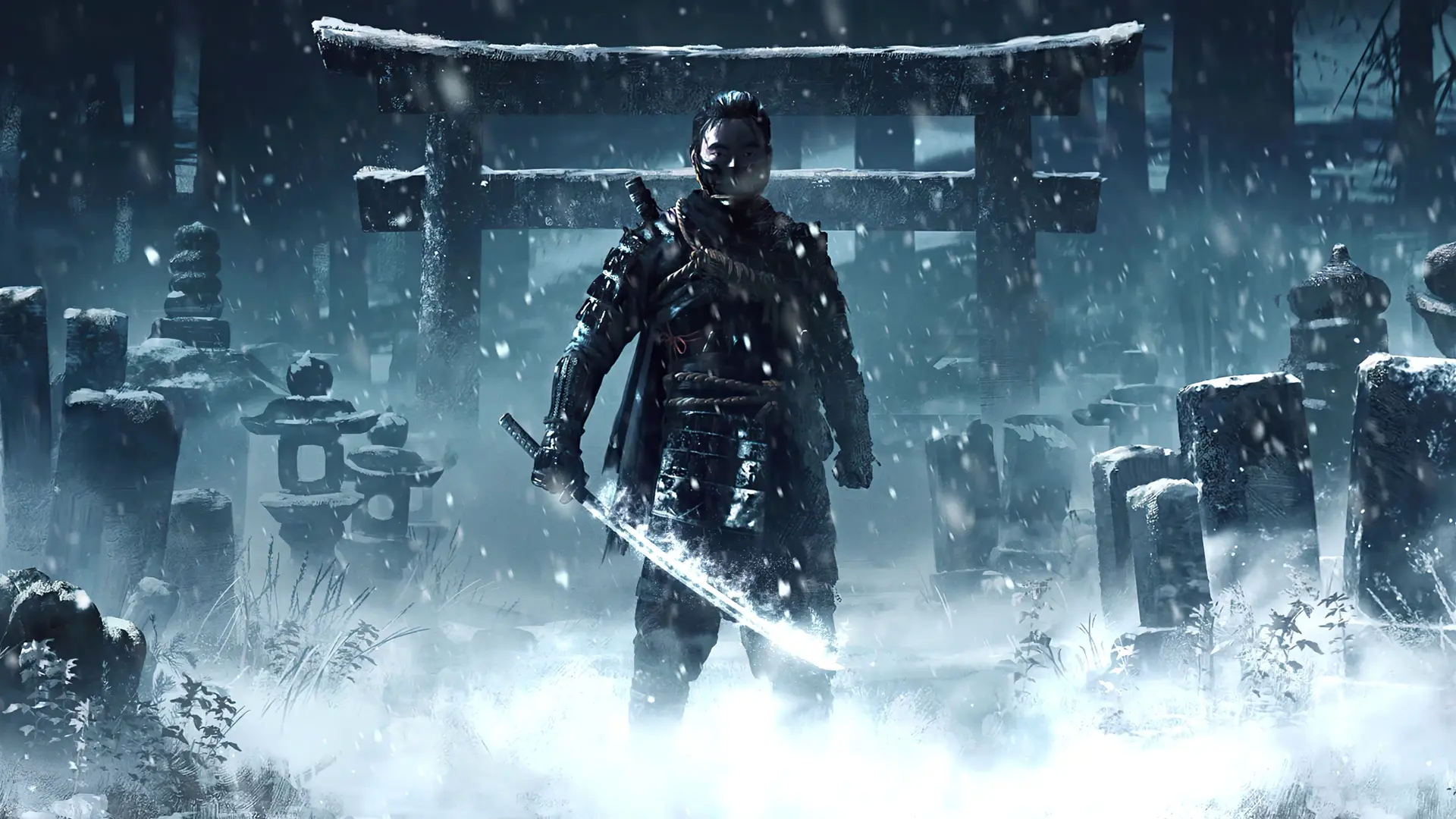 Frozen Samurai Shrine live wallpaper for desktop