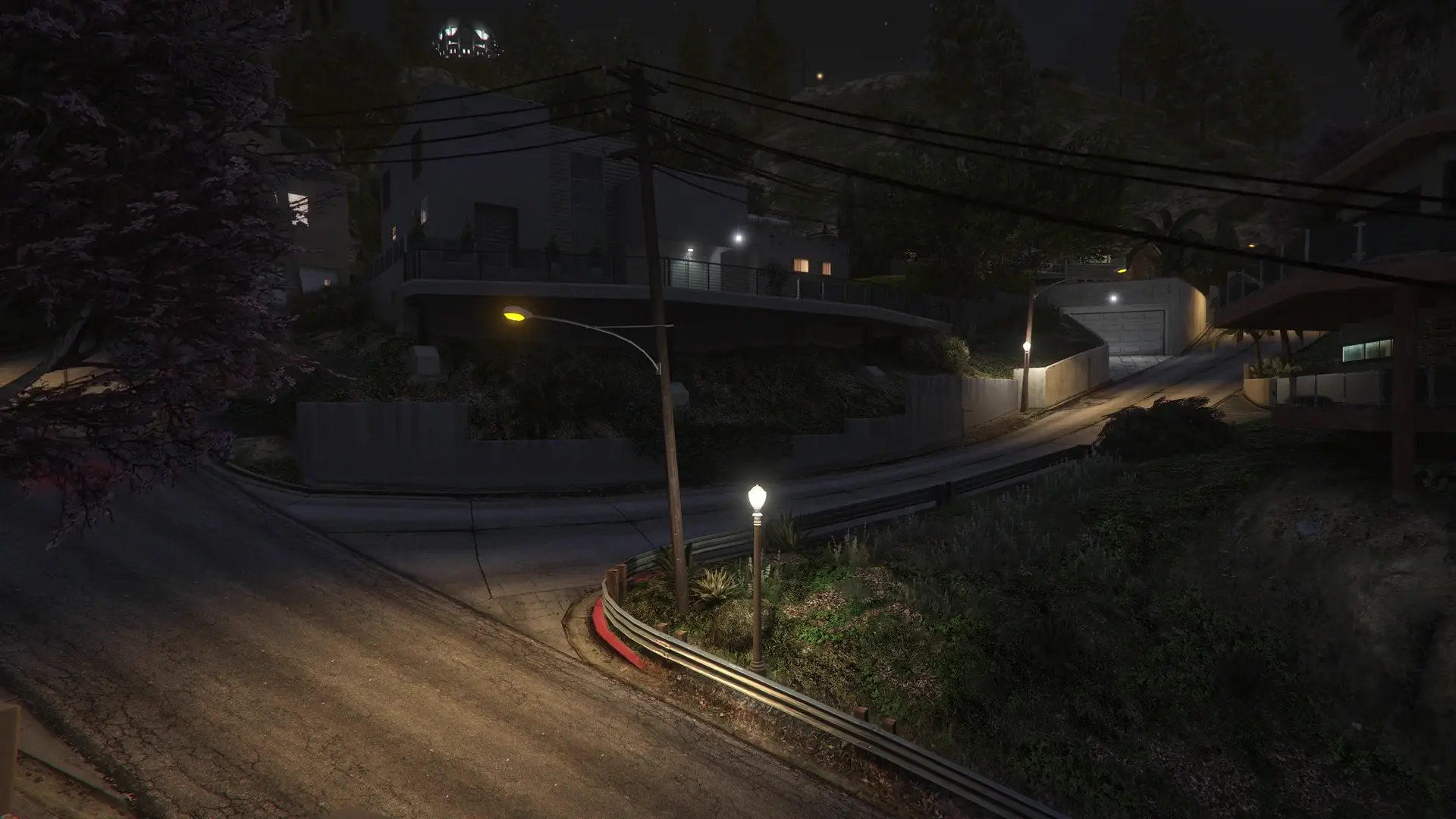GTA V Vinewood Hills Night live wallpaper for desktop