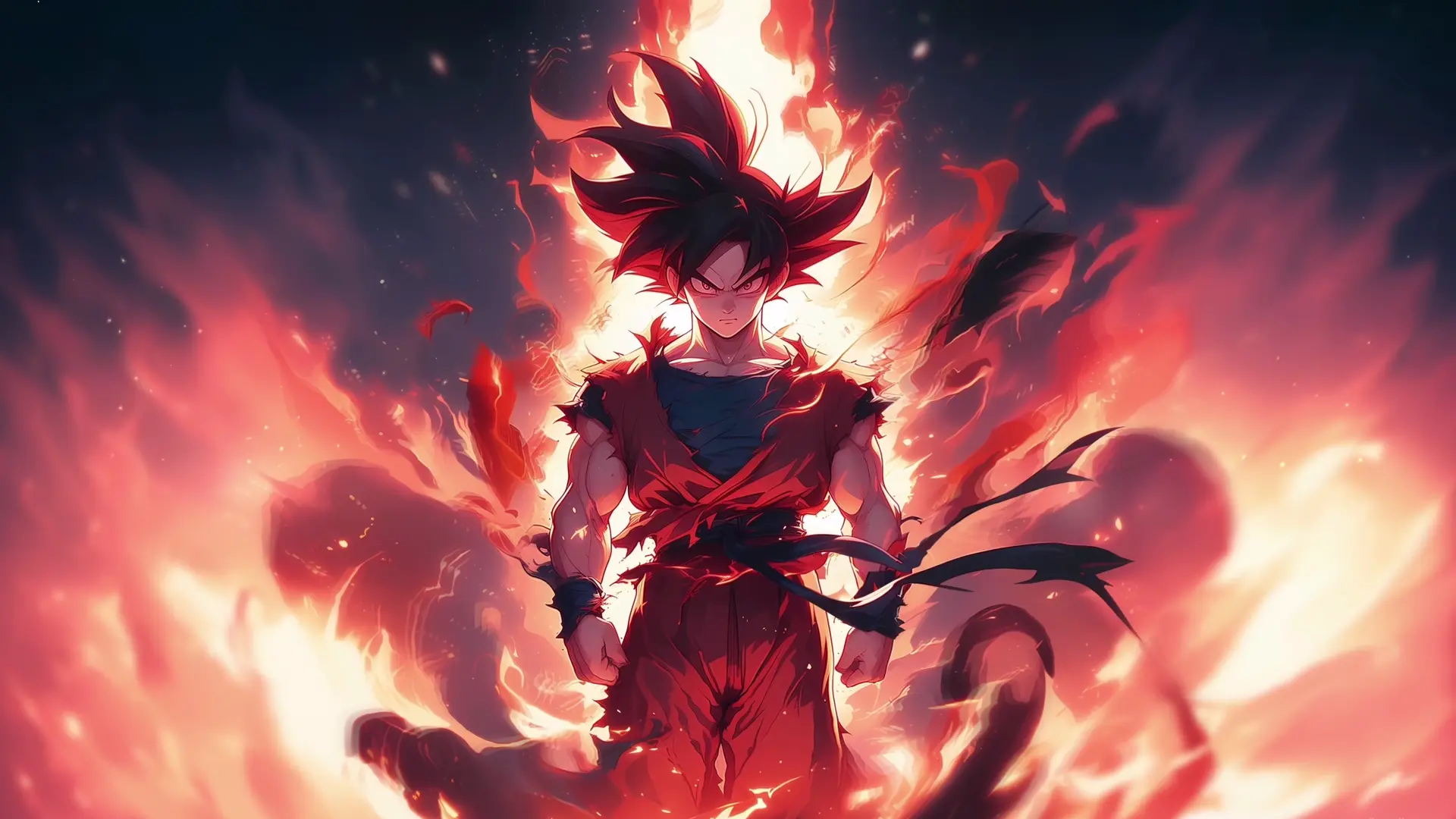 Goku Blazing Aura live wallpaper for desktop