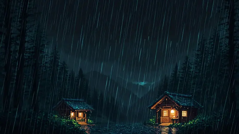 Rainy Forest Cabin