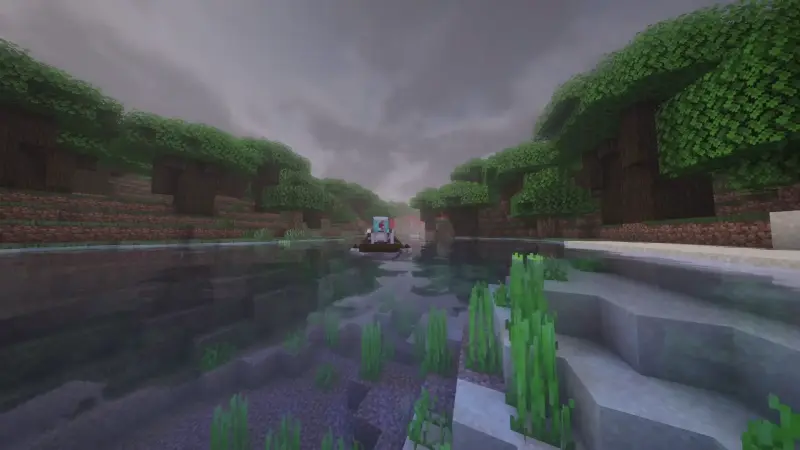Minecraft River Boat Journey