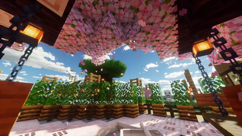 Minecraft Cherry Blossom Garden