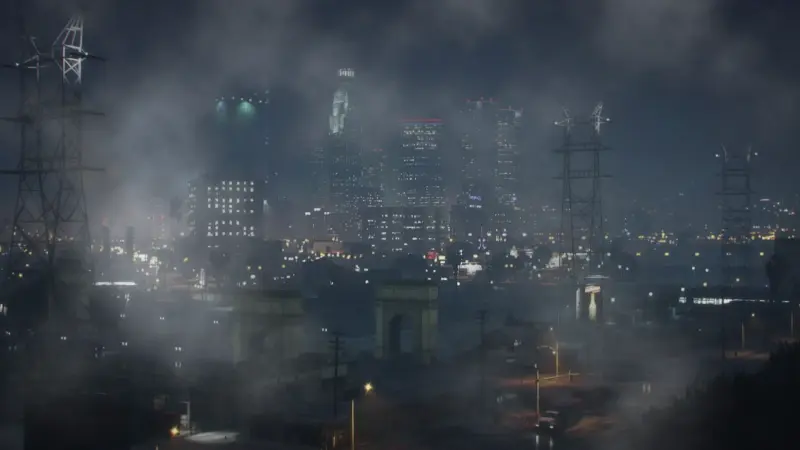 GTA 5 Foggy Los Santos Night