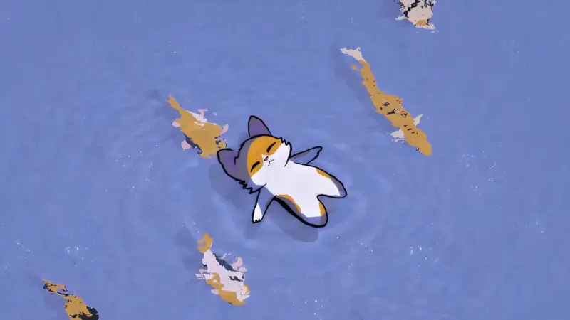 Sleeping Calico Cat Pond